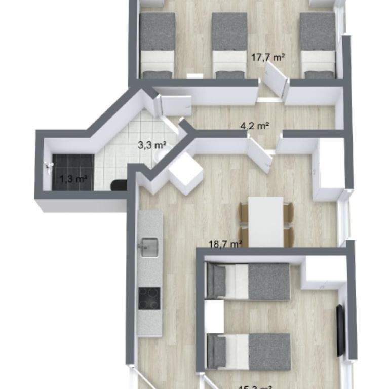 Würzburg Altbau-Citylofts - Apartment mit 2 Schlafzimmern - 1