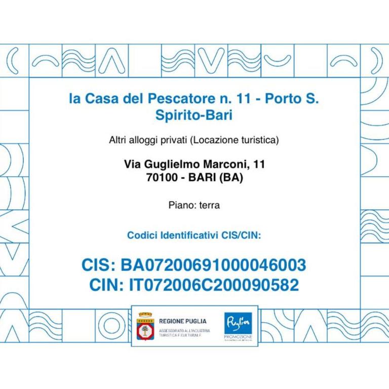 La Casa del Pescatore n 11 - porto di St Spirito Bari - Appartamento con 2 Camere da Letto - 32