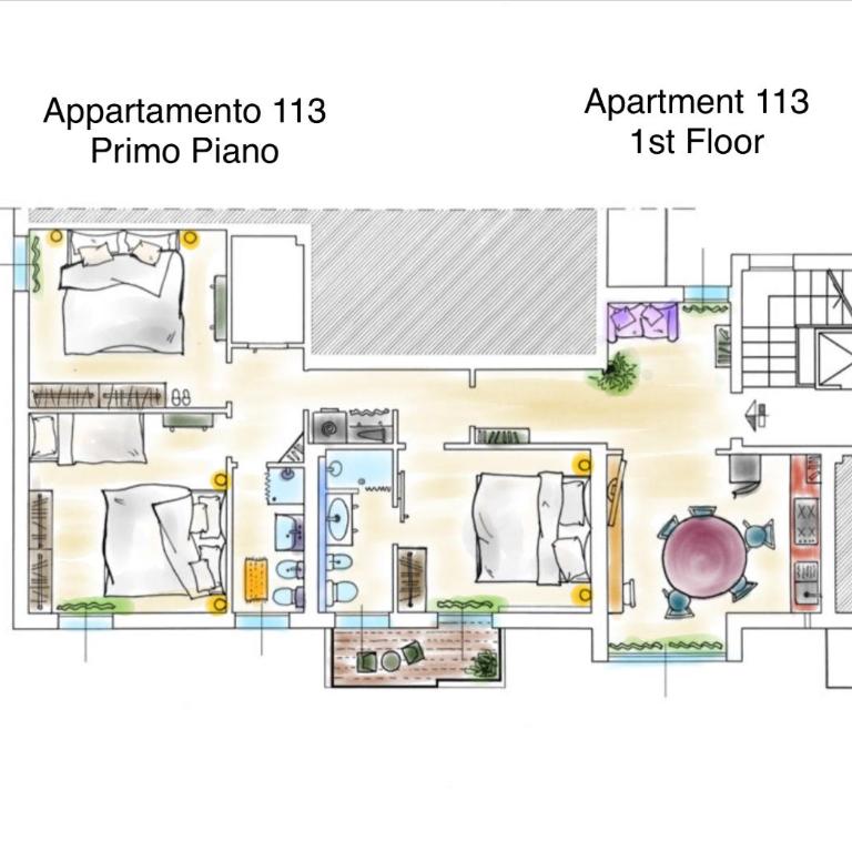 Family 3 - Three-Bedroom Apartment - 4