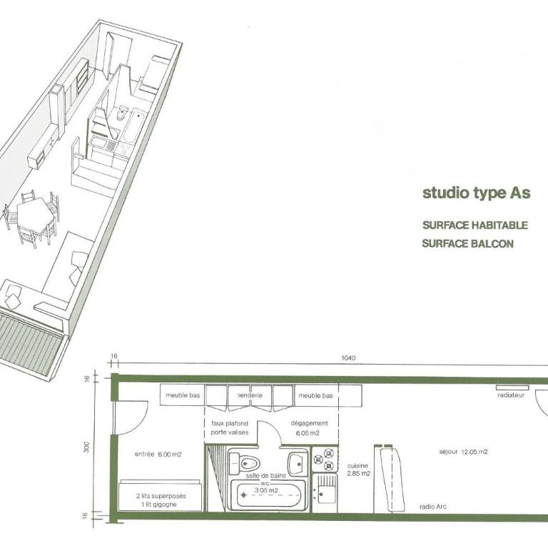 Studio Arc 1800 Charvet Ski au pied Pierra Menta - Apartamento Estudio con balcón - 13