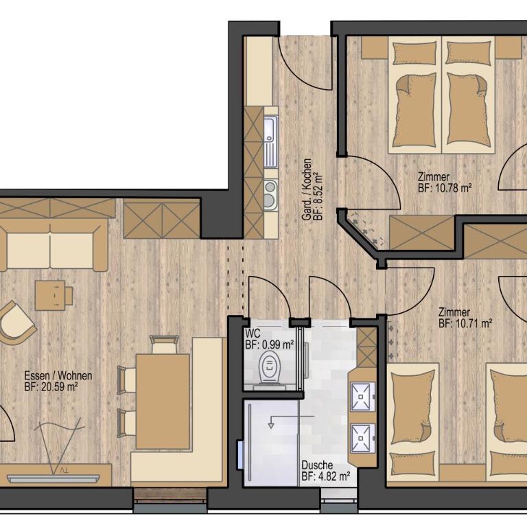 Valdafur Suites - Superior Apartment mit 2 Schlafzimmern - 8