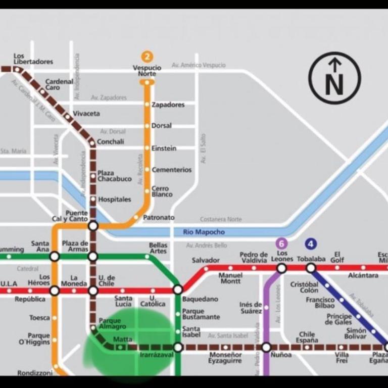 Hospital San Borja Metro Matta Movistar Arenas Estadio Nacional Gendarmeria - One-Bedroom Apartment - 52