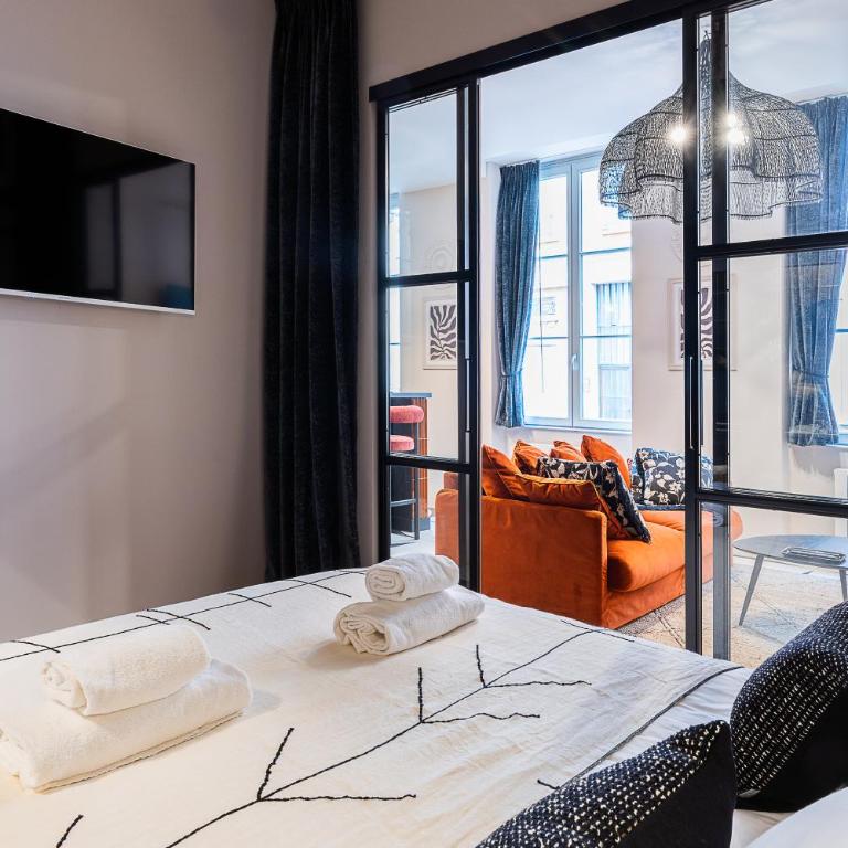 Host Inn Fancy Sūite - Appartement 1 Chambre avec Baignoire Spa - 27