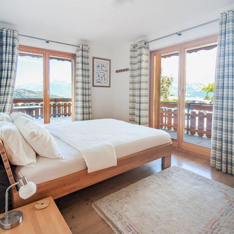 Paisible apt cheminée, terrasse, jardin, vue époustouflante - Apartment mit 3 Schlafzimmern und Bergblick - 22