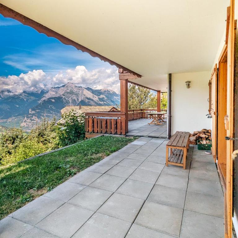 Paisible apt cheminée, terrasse, jardin, vue époustouflante - Apartment mit 3 Schlafzimmern und Bergblick - 27