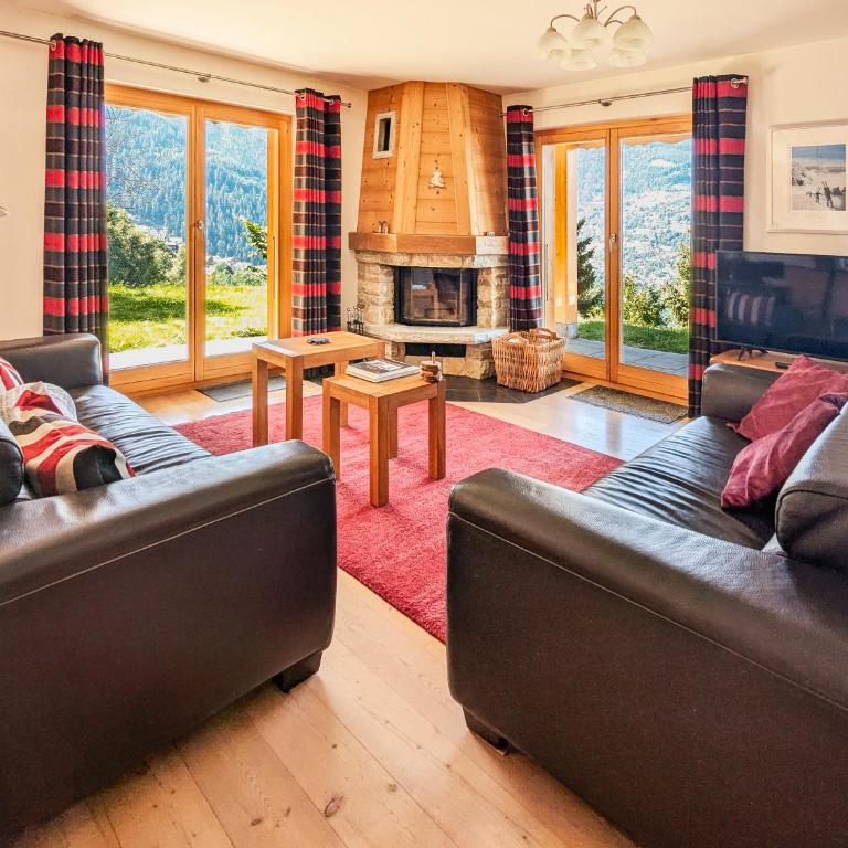 Paisible apt cheminée, terrasse, jardin, vue époustouflante - Apartment mit 3 Schlafzimmern und Bergblick - 33