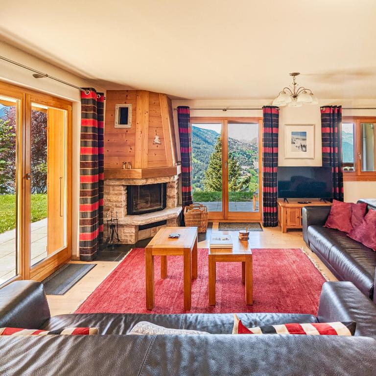 Paisible apt cheminée, terrasse, jardin, vue époustouflante - Apartment mit 3 Schlafzimmern und Bergblick - 32