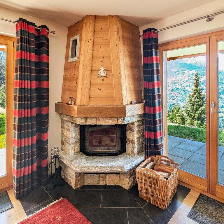 Paisible apt cheminée, terrasse, jardin, vue époustouflante - Apartment mit 3 Schlafzimmern und Bergblick - 40