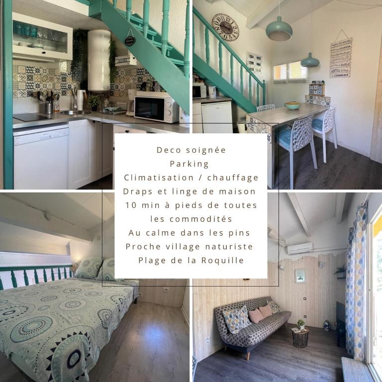 Studio Émeraude -Parking- Clim - Pinède - Proche Village Naturiste - Appartement 1 Chambre - 1