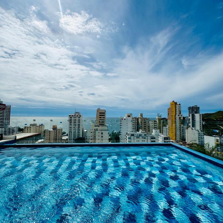 Apartamento con hermosa vista y piscina en Santa Marta - Apartamento de 1 dormitorio - 24