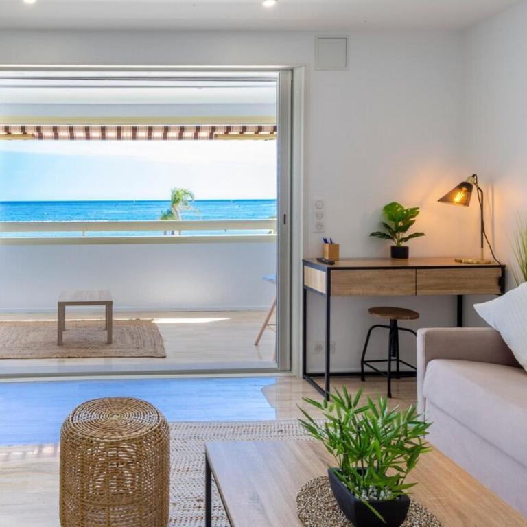 Vue mer & plage directe les pieds dans l'eau - Terrasse ensoleillée - Parking privé - Appartement - 11