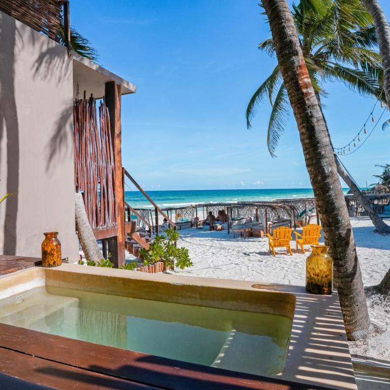 La Zebra Tulum, a Small Luxury Hotel - Suite con piscina pequeña frente a la playa - Planta baja - 3