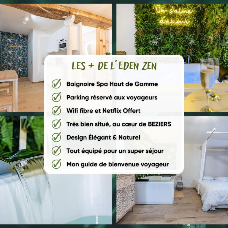 L'Eden Zen - Suite Jacuzzi, parking, clim, Netflix - Appartement 1 Chambre - 2