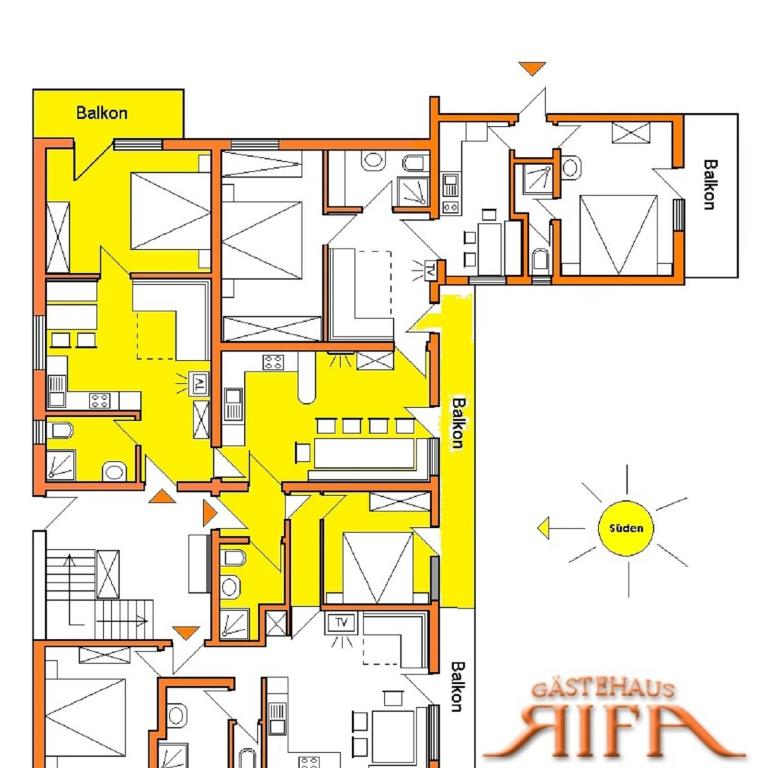 Apartments RIFA - Gaschurn - Apartment mit 2 Schlafzimmern und Zugang zum Gemeinschaftsbad - 5