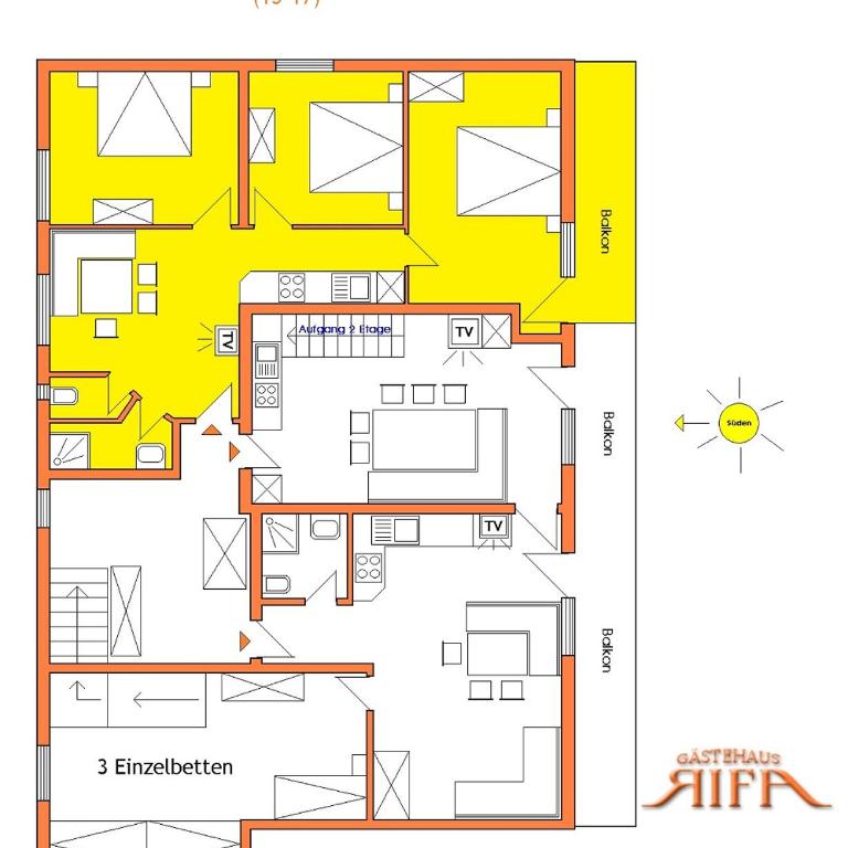 Apartments RIFA - Gaschurn - Apartment mit 3 Schlafzimmern und Dusche - 1
