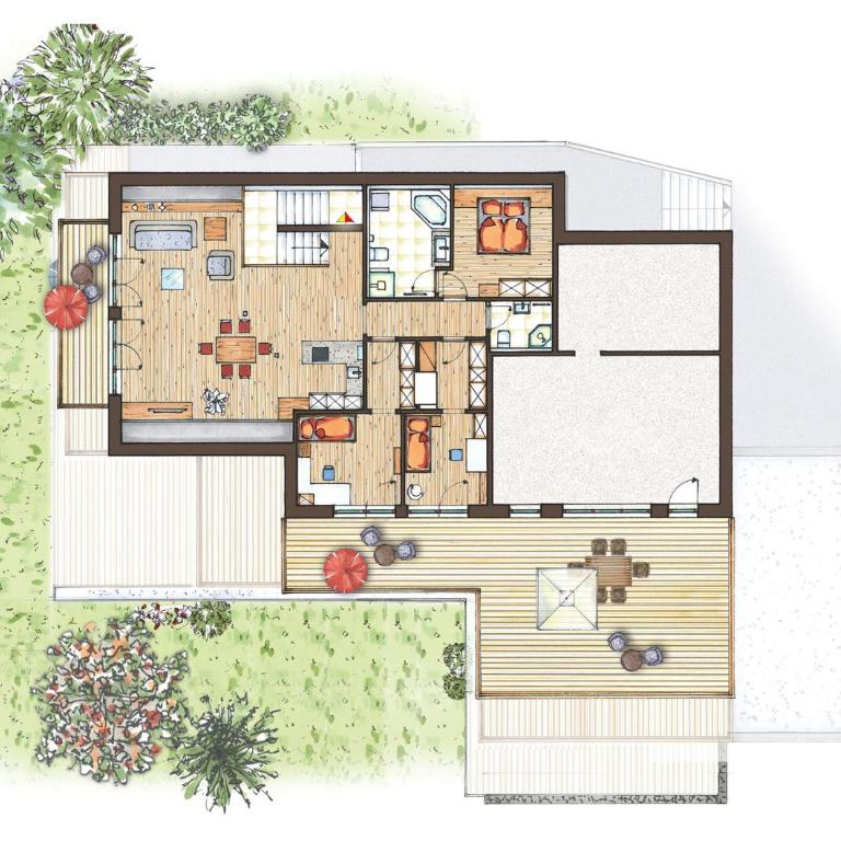 Waldhof Roggenboden - Apartment mit 3 Schlafzimmern und Bergblick - 6