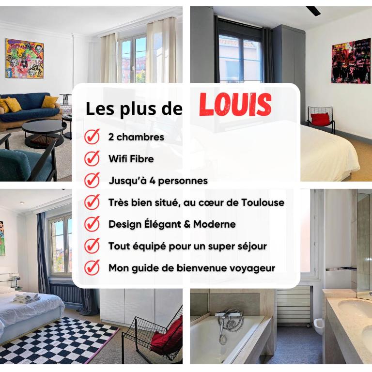 L'Idrac, Appartements Art Déco de standing Cœur de Toulouse - Two-Bedroom Apartment with Balcony - Louis - 3