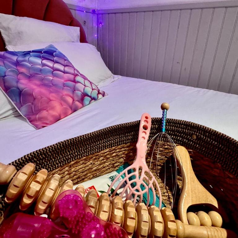 Coquillages et crustacés, vidéoprojecteur baignoire îlot chez Ivona Vacances - Appartement 1 Chambre - 9