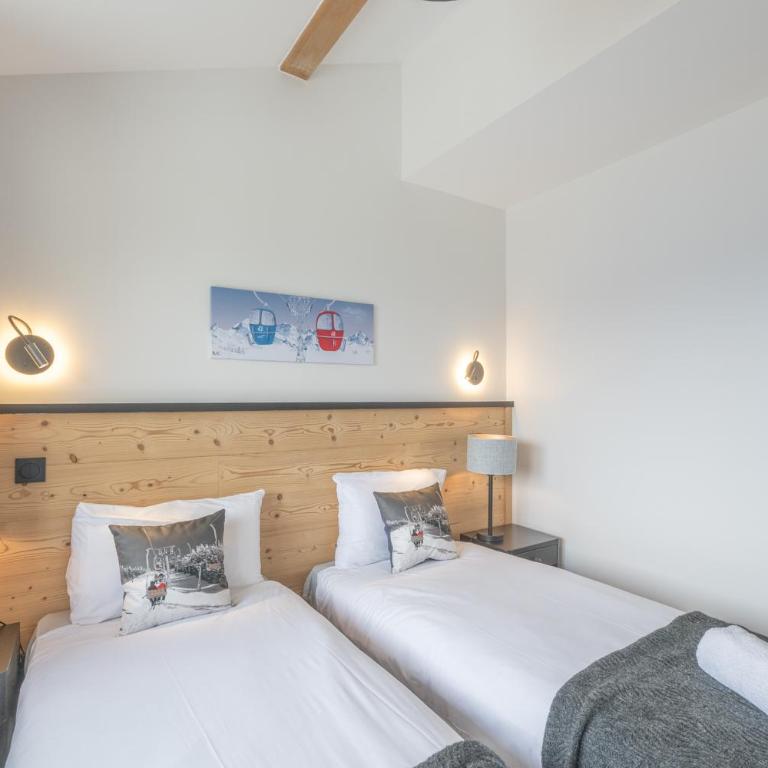 Alpe d'Huez Houses - Chez Emma - Fermes de l'Alpe - du cachet dans le vieil Alpe - Appartement 2 Chambres Deluxe avec Balcon - 6