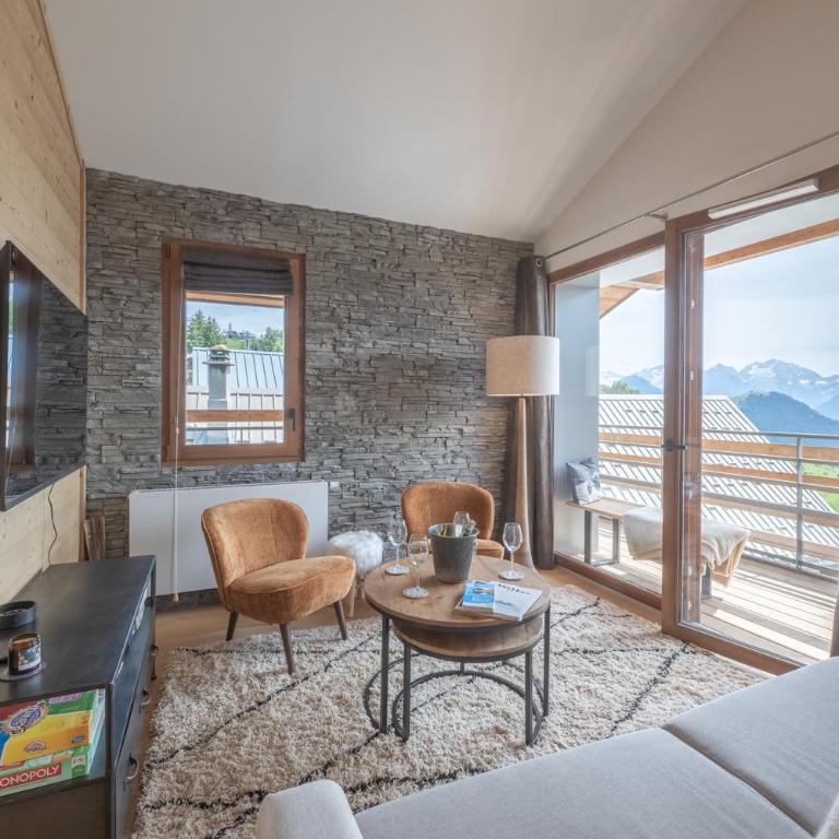 Alpe d'Huez Houses - Chez Emma - Fermes de l'Alpe - du cachet dans le vieil Alpe - Appartement 2 Chambres Deluxe avec Balcon - 13