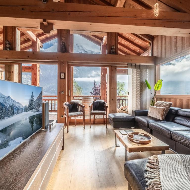 Chalet Ibex Mont-Blanc View, ideal for families, Private Hammam, Sleeps 10 in Les Houches - Chalet - 3