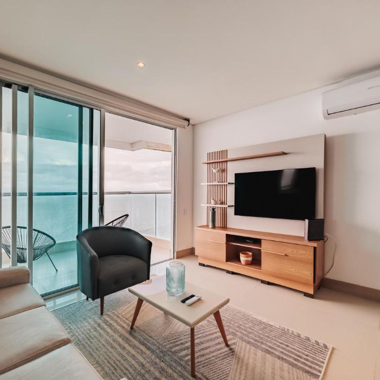 Magnífico apto de 1 habitación con vista inmejorable al mar en Bocagrande - Apartamento con balcón - 23