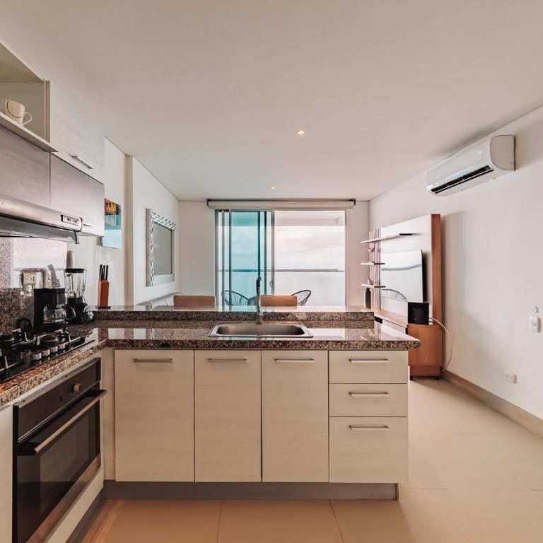 Magnífico apto de 1 habitación con vista inmejorable al mar en Bocagrande - Apartamento con balcón - 16