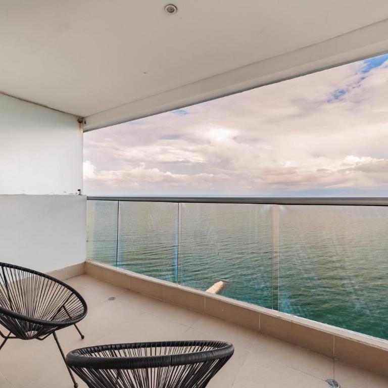 Magnífico apto de 1 habitación con vista inmejorable al mar en Bocagrande - Apartamento con balcón - 13