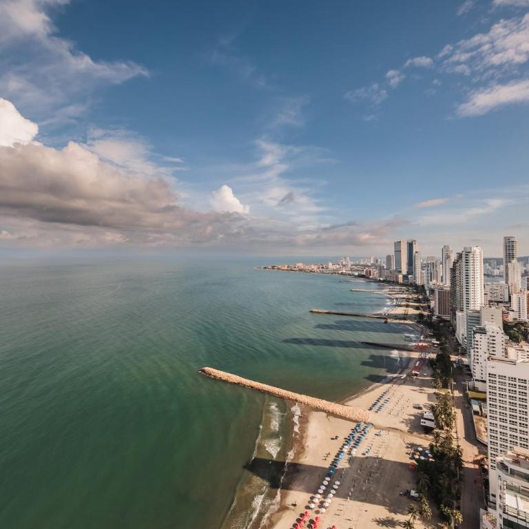 Magnífico apto de 1 habitación con vista inmejorable al mar en Bocagrande - Apartamento con balcón - 20