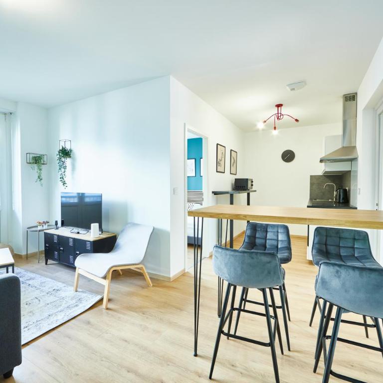 BE-2D Joli 3 pièces tout équipé pour 1-4 pers 2ème étage au centre de Mulhouse - Apartment mit 2 Schlafzimmern - 1