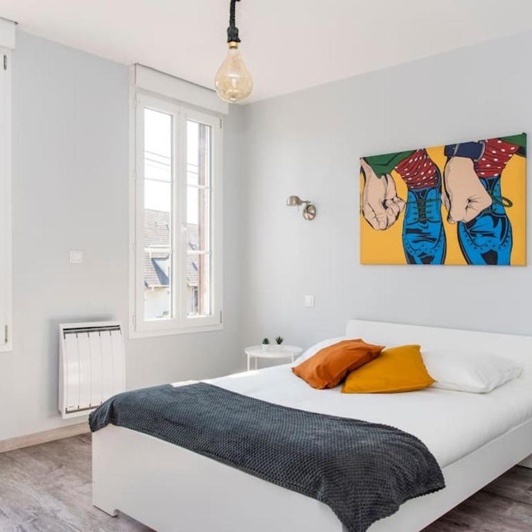 Duplex de charme - centre Caen à pied - 4 pers - One-Bedroom Apartment - 14