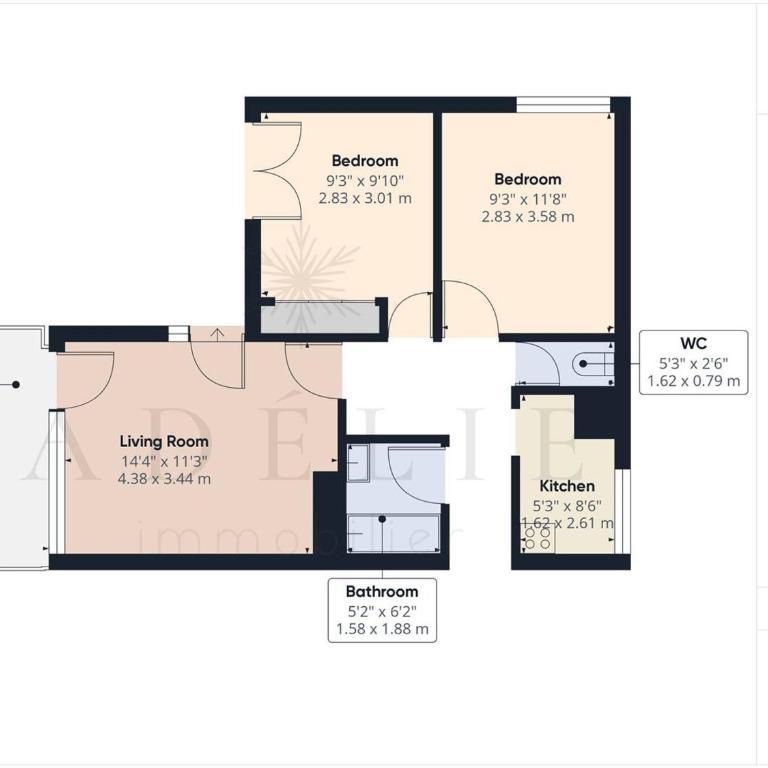 Appartement Scandinave, 3 pièces, 50m², proche pistes et commerces, avec balcons et parking - FR-1-398-609 - Appartement (6 Adultes) - 10