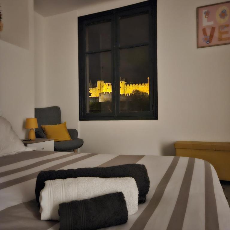 Vue Cité Médiévale Castel View - Chambre Double Deluxe avec Vue sur Château - 2