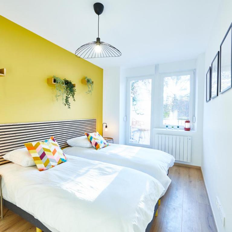 BE-1 - Joli 4 pièces tout équipé pour 1-6 pers 1er étage au centre de Mulhouse - Apartment mit 3 Schlafzimmern - 6