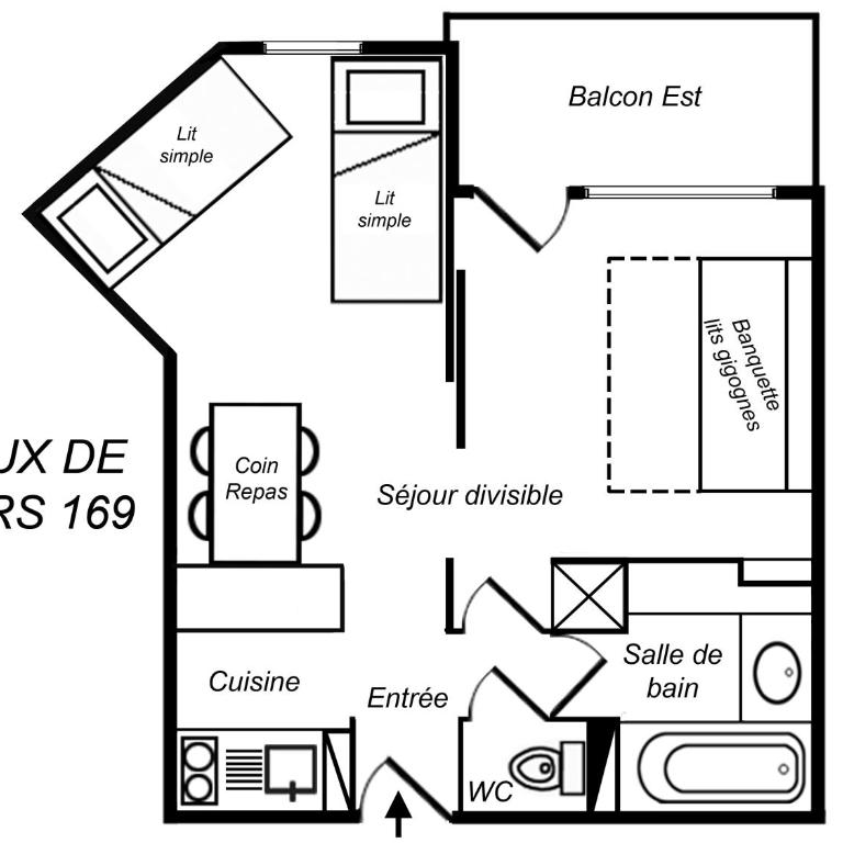 Résidence Creux de l'ours D et C - Family Studio - 1