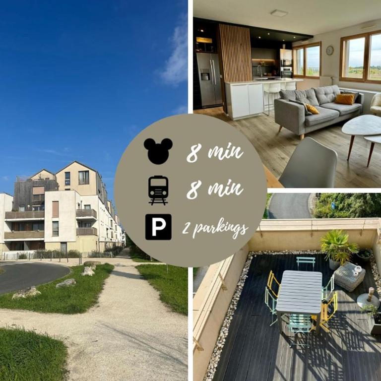 Duplex vue Disneyland , 3 chambres, 2 parkings - Appartamento con 3 Camere da Letto - 1