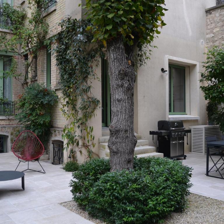 La Villa d'Auteuil, Paris 16 - Chambre Lit Queen-Size - Vue sur Jardin - 6