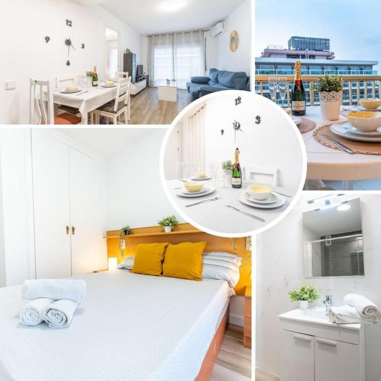 Salou Moderno Cozy 5pax Wifi AA Parking - Two-Bedroom Apartment with Terrace - 1