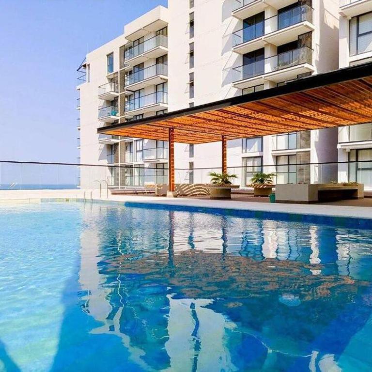 Apartamento Celeste a Pasos del Mar y Aeropuerto - Apartamento de 1 dormitorio - 35