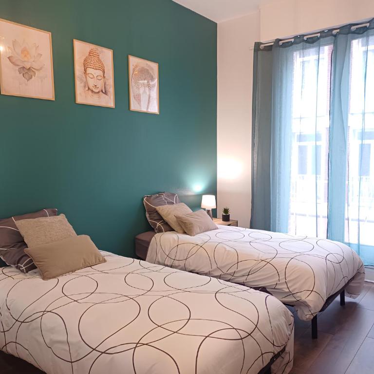 90m Cathédrale - Plein centre- 2ch - 4 couchages - 6 personnes - Appartement 2 Chambres - 3