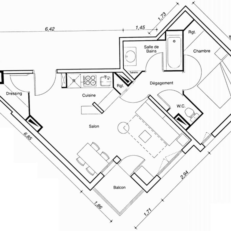 Appartement spacieux 2 pièces près des pistes, 4 pers. - FR-1-455-175 - Apartment (4 Erwachsene) - 4