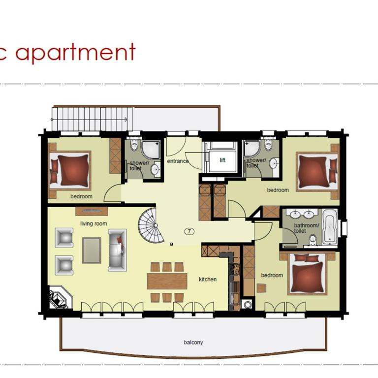 Apartment Bärgrose - GRIWA RENT AG - Four-Bedroom Apartment with Balcony - 26