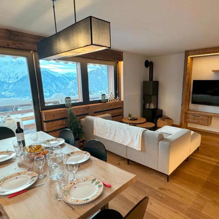 Verbier Le Rouge superb 3-room apartment near slopes & ski-lift - Appartement 2 Chambres avec Vue sur la Montagne - 3