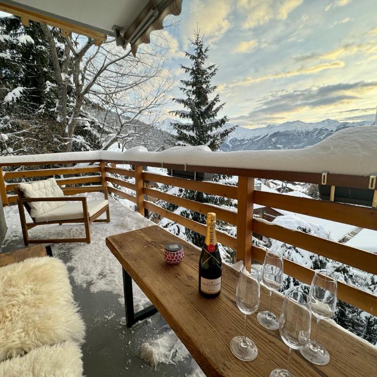 Verbier Le Rouge superb 3-room apartment near slopes & ski-lift - Appartement 2 Chambres avec Vue sur la Montagne - 12
