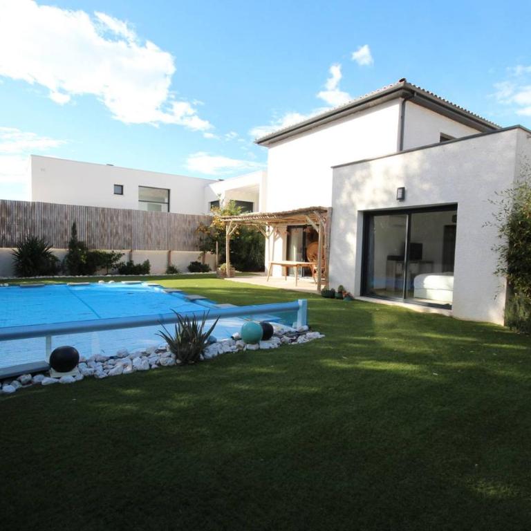 Belle villa contemporaine climatisee, piscine privee, 6 - 8 couchages, 3 chambres, wifi, à 3 km de la plage -LXDALI25B - Casa de 3 dormitorios - 2