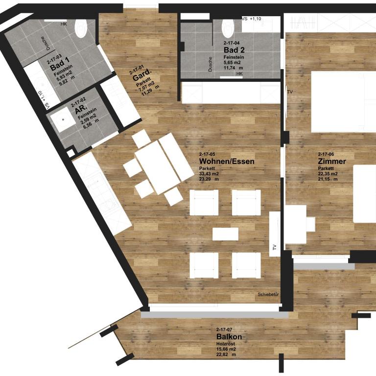 Adler Resort - Superior Apartment mit 1 Schlafzimmer - 1