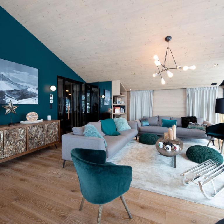 Chalet Super G – 5 chambres en suite – Skis aux pieds – Vue exceptionnelle – 10 pers. - Chalet - 12