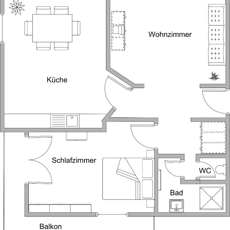 Knaller der Reiterbauernhof - Apartment mit 1 Schlafzimmer und Balkon - 1