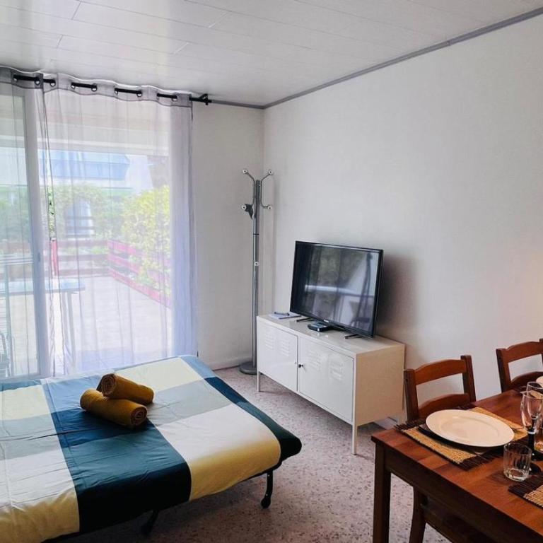 Studio dans quartier calme - climatisation - terrasse - parking - à 900m des plages et 400m des commerces - Appartamento con 2 Camere da Letto - 2