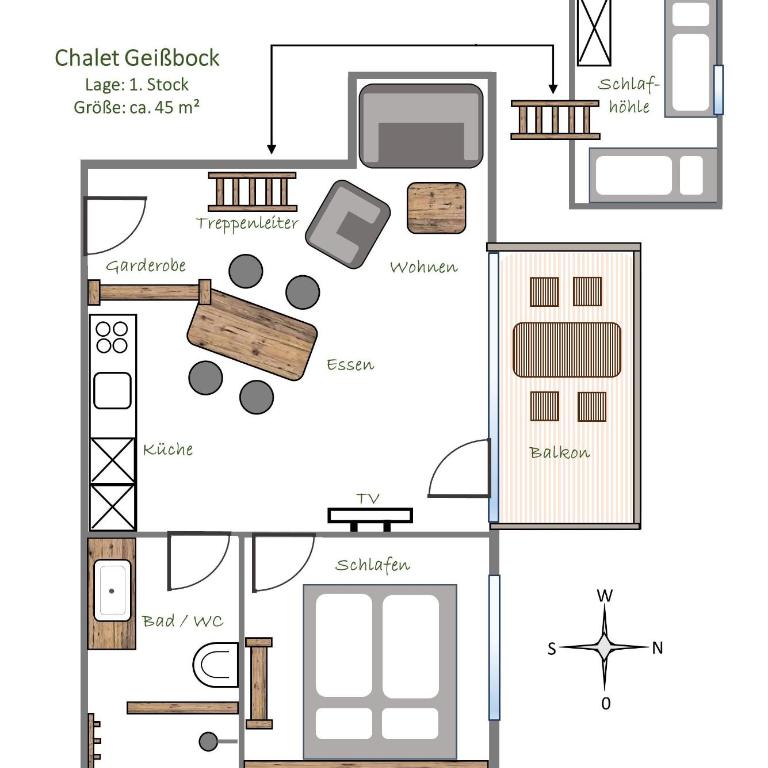 Dorfchalet & FeWo - mit KÖNIGSCARD - Apartment - auf 2 Etagen - 9